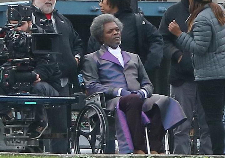 Samuel L. Jackson en el rodaje de 'Glass'