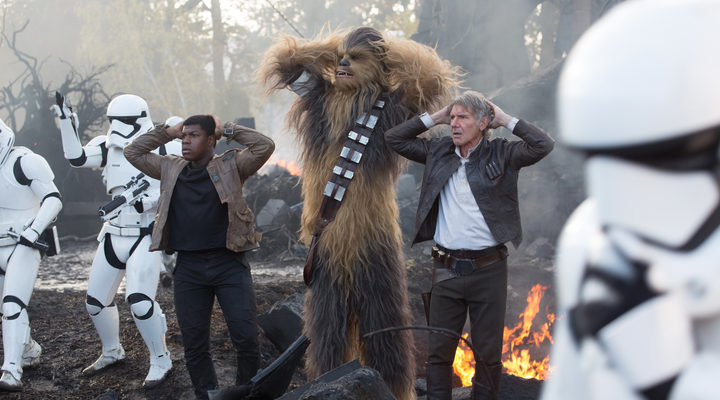  Han Solo, Finn y Chewbacca