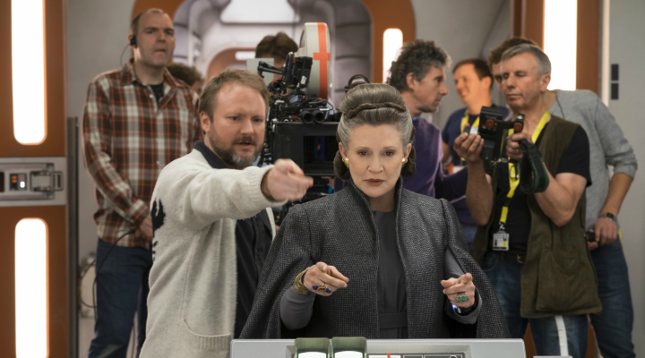  Carrie Fisher durante el rodaje de 'Star Wars: Los últimos Jedi'