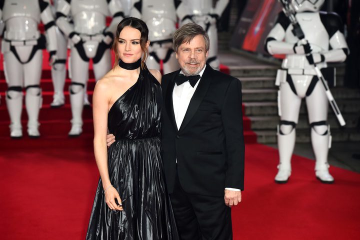 Daisy Ridley y Mark Hamill en Londres