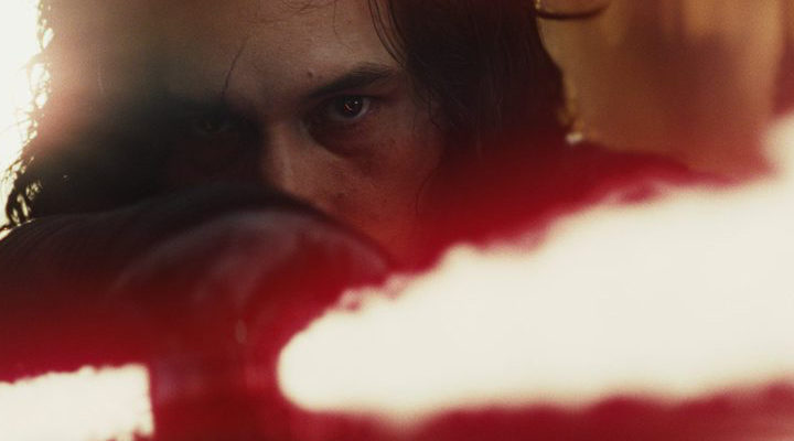 Adam Driver como Kylo Ren en 'Star Wars:Los últimos Jedi'