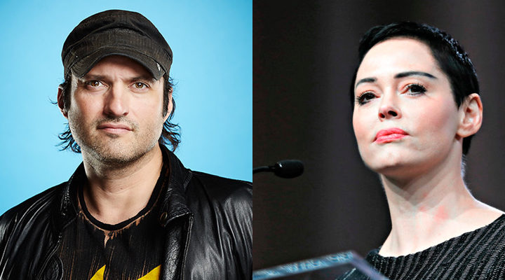 'Rose McGowan y el director Robert Rodriguez'