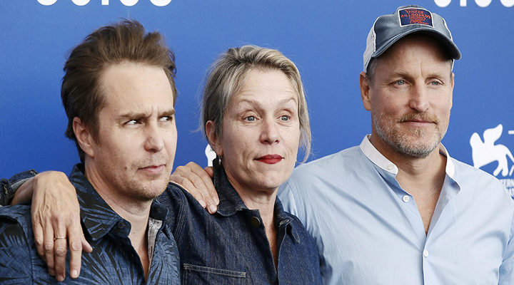 Frances McDormand, Woody Harrelson y Sam Rockwell