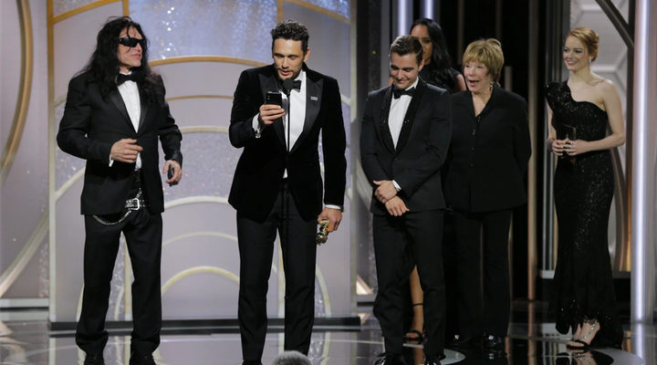 James Franco y Tommy Wiseau en los Globos de oro 2018