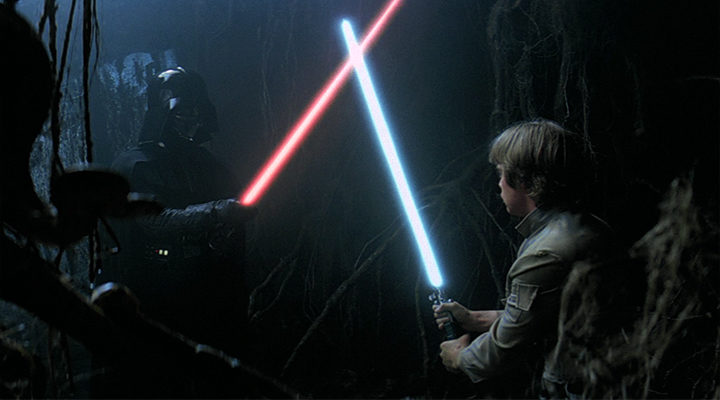 Luke Skywalker y Darth Vader