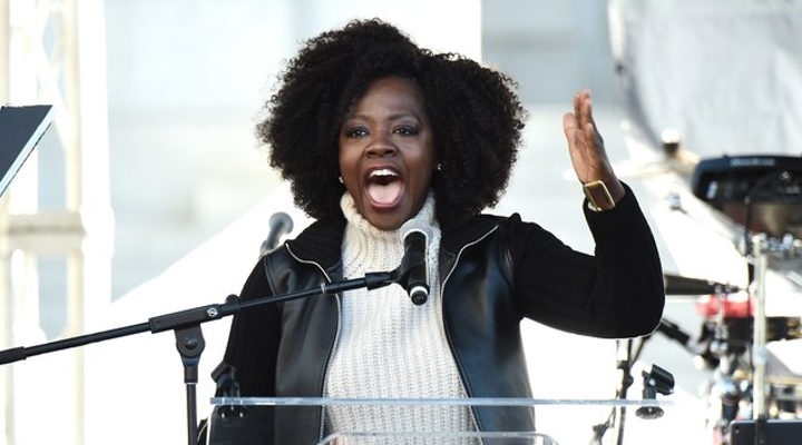 Viola Davis durante la Women March