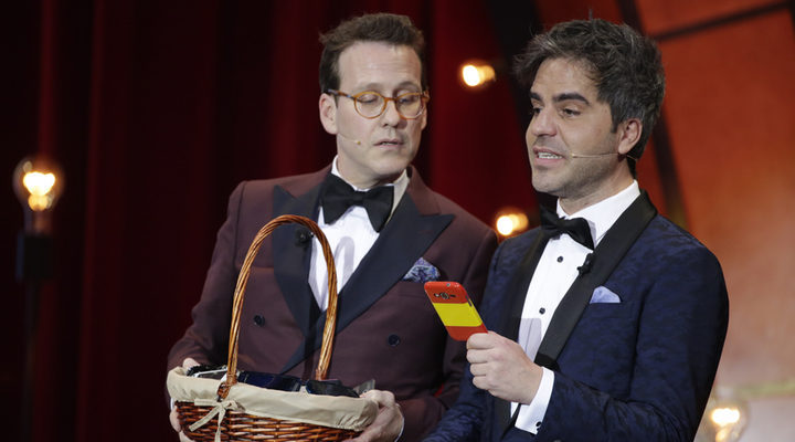 Ernesto Sevilla y Joaquín Reyes en los Premios Goya 2018