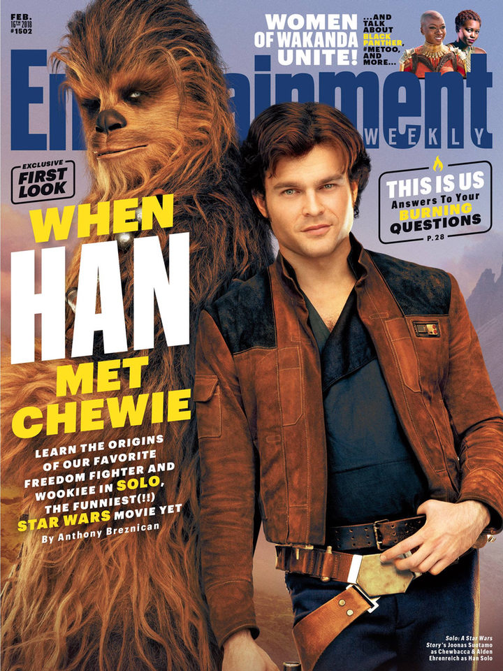  Alden Ehrenreich es Han Solo en la portada de Entertainment Weekly