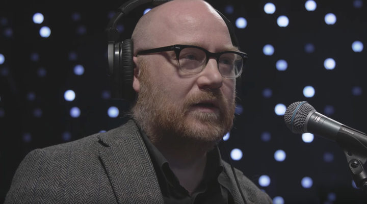 El compositor Jóhann Jóhannson en un concierto en el estuio KEXP