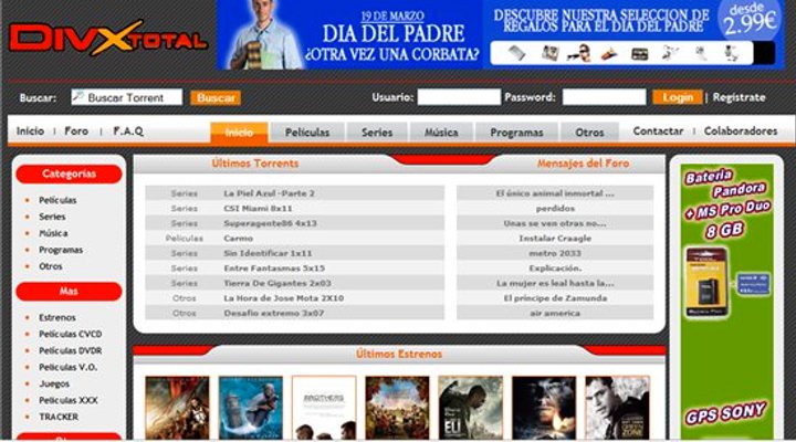  Página web pirata