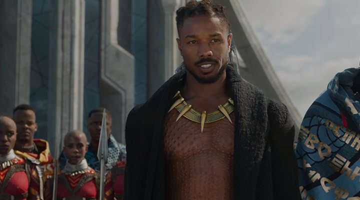 Michael B.Jordan como Erik Killmonger en 'Black Panther'