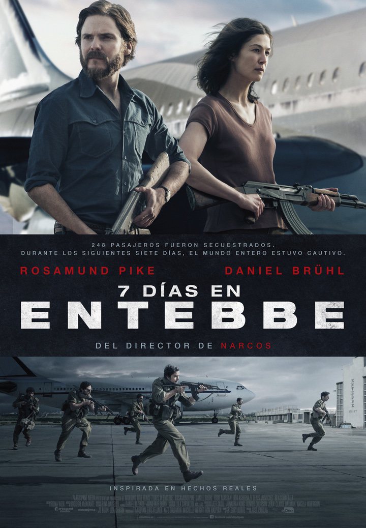 Póster español '7 días en Entebbe'