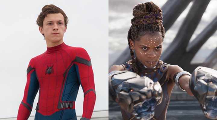 Tom Holland y Letitia Wright