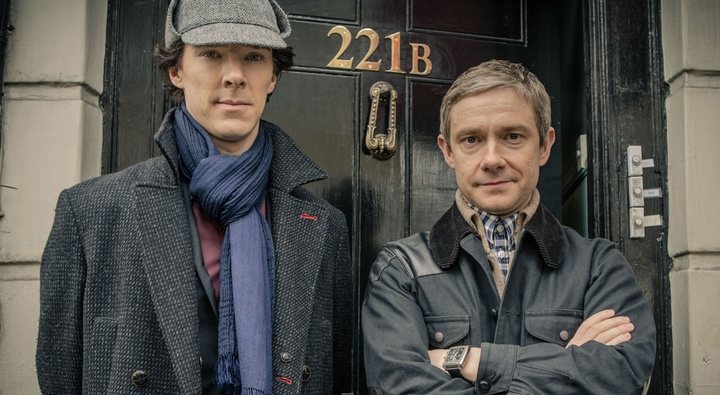  Benedict Cumberbatch y Martin Freeman en 'Sherlock'