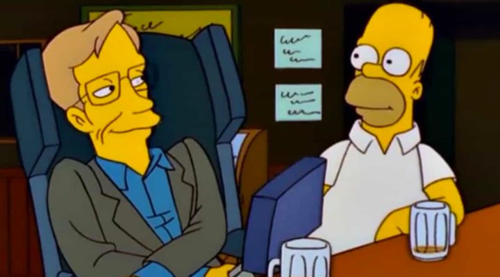 Stephen Hawking y Homer Simpson