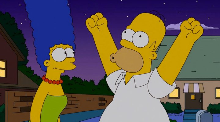 Marge y Homer en 'Los Simpson'