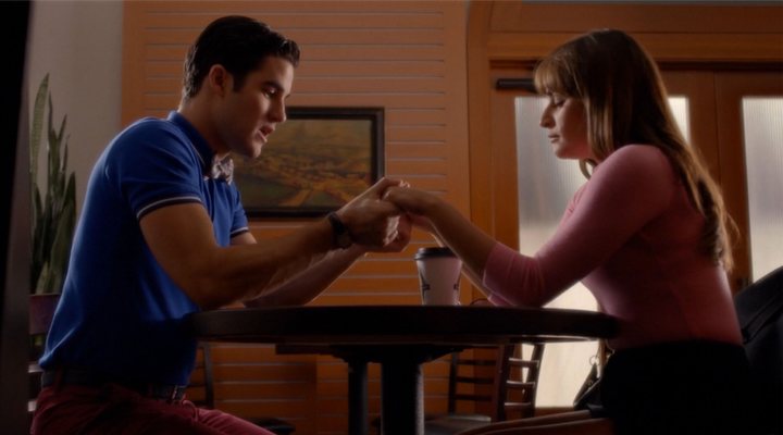 Lea Michele y Darren Criss en 'Glee'