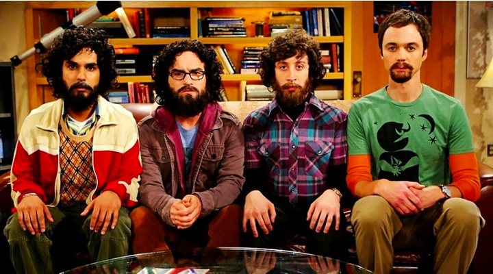 Johnny Galecki, Jim Parsons, Simon Helberg y Kunal Nayyar en 'The Big Bang Theory'