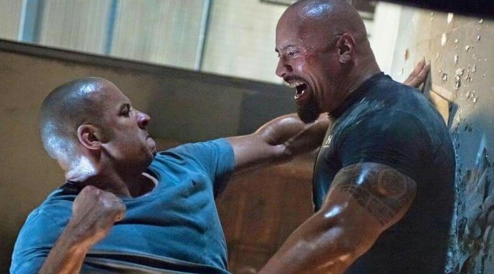 Vin Diesel y Dwayne Johnson en 'Fast and Furious'