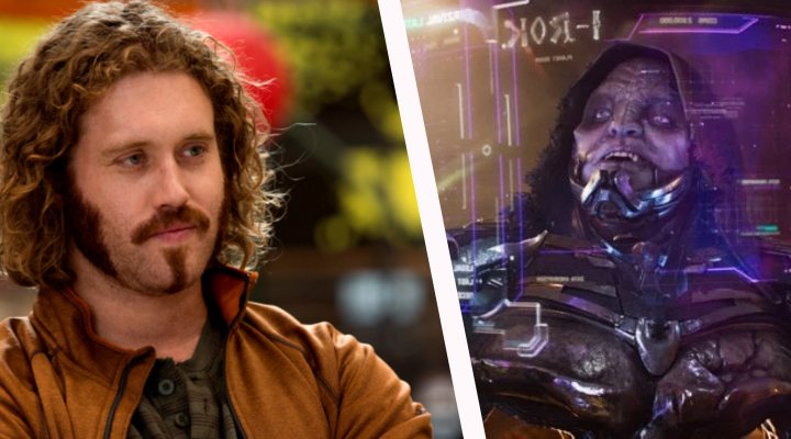 A la izquierda, T.J. Miller en 'Silicon Valley' y a la derecha, en 'Ready Player One'