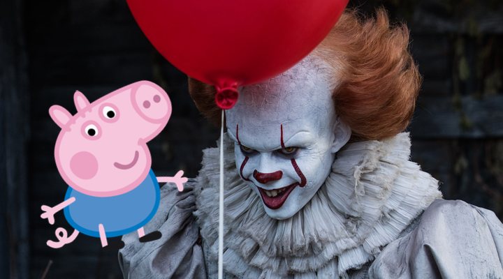 George de 'Peppa Pig' con Pennywise