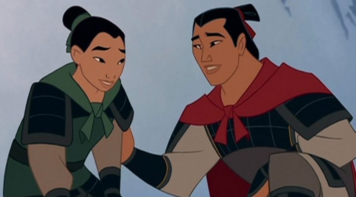 Mulán y Li Shang en 'Mulán'