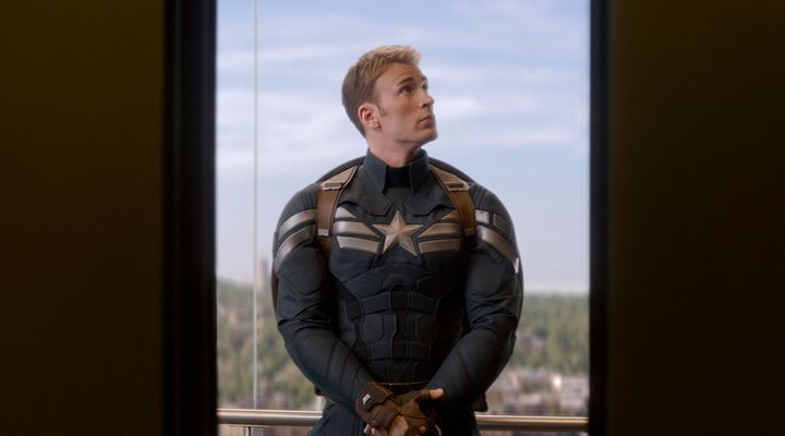 Chris Evans como Capitán América en 'El soldado de invierno'