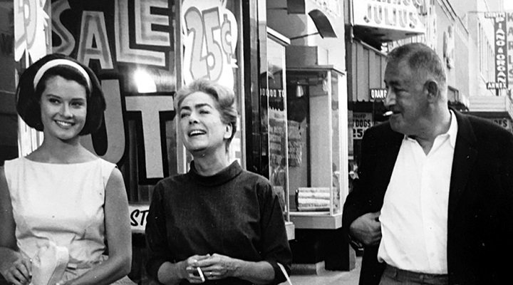 Diane Baker, Joan Crawford y William Castle