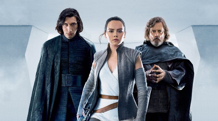 Luke, Rey y Kylo en 'Star Wars: Los últimos Jedi'