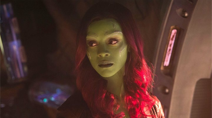  Zoe Saldana como Gamora