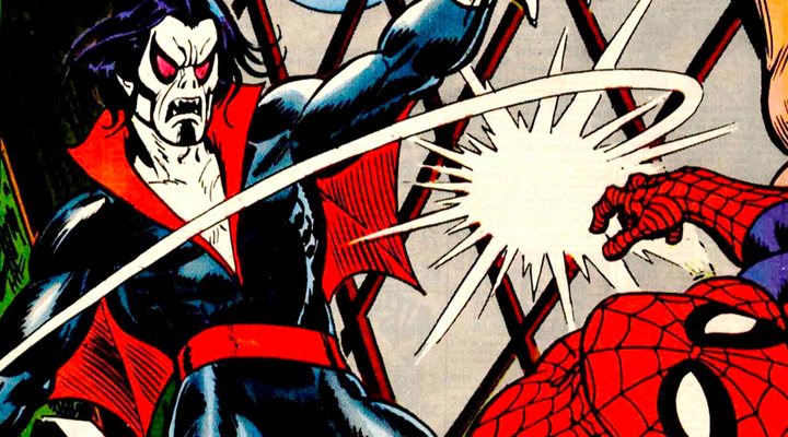 Morbius luchando contra Spider-Man