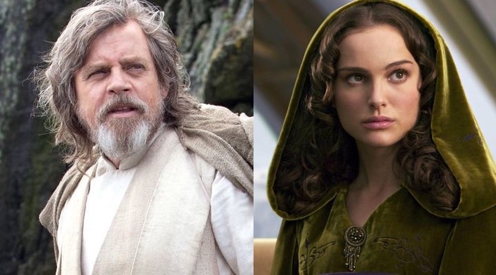  Mark Hamill y Natalie Portman en 'Star Wars'