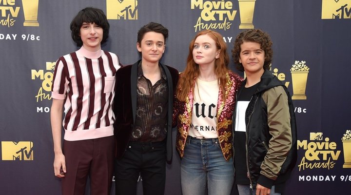  Finn Wolfhard, Noah Schnapp, Sadie Sink y Gaten Matarazzo