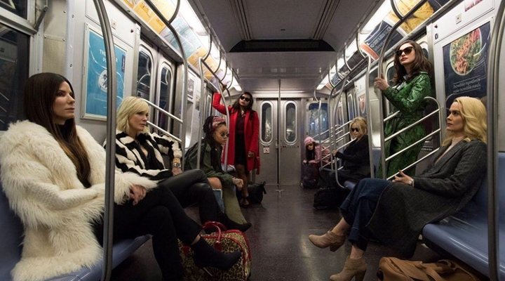 Sandra Bullock, Cate Blanchett, Rihanna, Mindy Kaling, Sarah Paulson, Anne Hathaway, Awkwafina y Helena Bonham Carter en 'Ocean's 8'