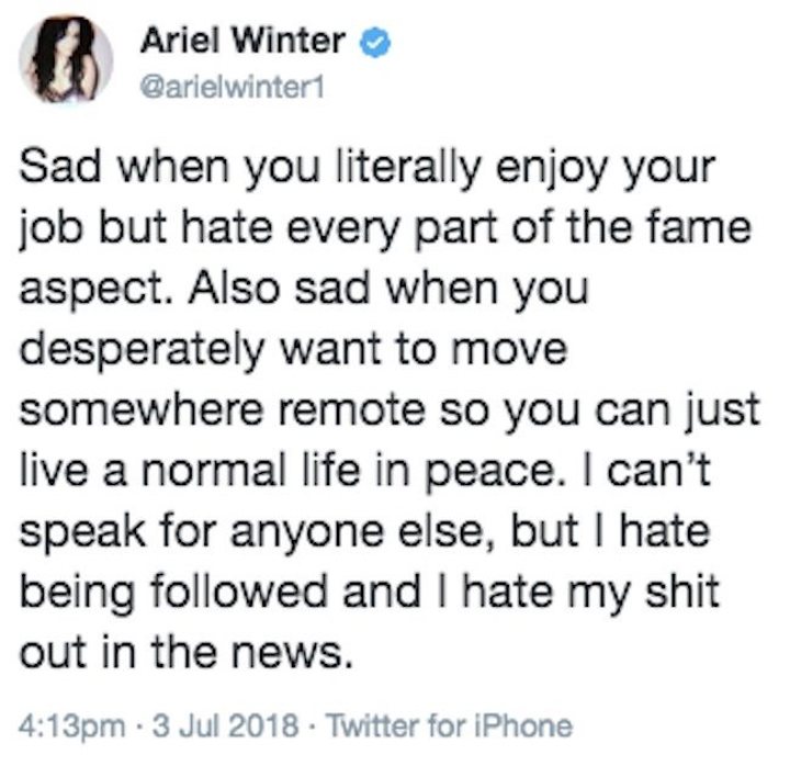 Tweet Ariel Winter