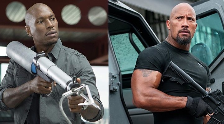  Tyrese Gibson y Dwayne Johnson