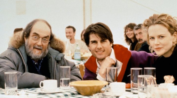 'Stanley Kubrick, Tom Cruise y Nicole Kidman en el set de Eyes Wide Shut'