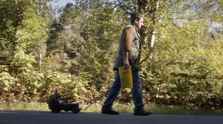 Steve Carell en el rodaje de 'Bienvenidos a Marwen'