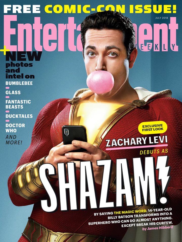 Portada de 'Shazam' en Entertaiment Weekly