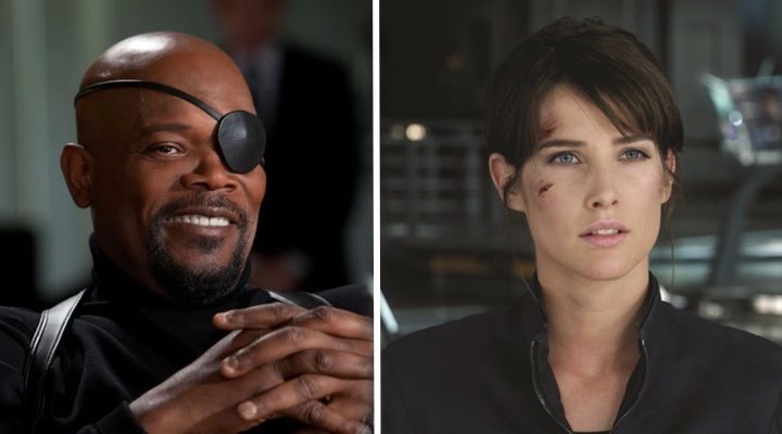  Samuel L. Jackson y Cobie Smulders