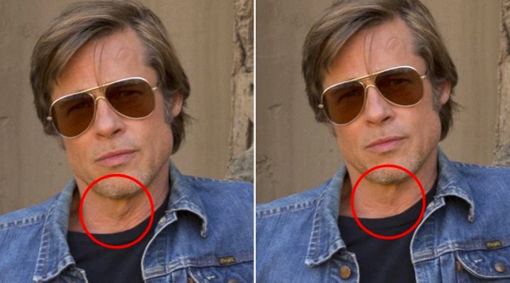 'Once Upon a Time in Hollywood': Así retocaron con Photoshop la papada y las arrugas de Brad Pitt y Leonardo DiCaprio