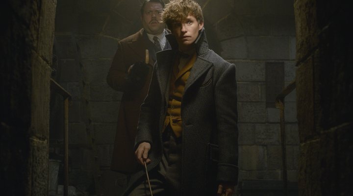 'Eddie Redmayne y Dan Fogler en Los crímenes de Grindelwald'