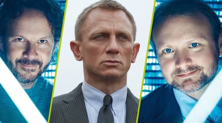  Ram Bergman, Daniel Craig y Rian Johnson