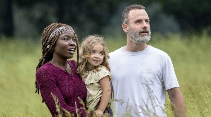  Rick, Michonne y Judith en 'The Walking Dead' 9