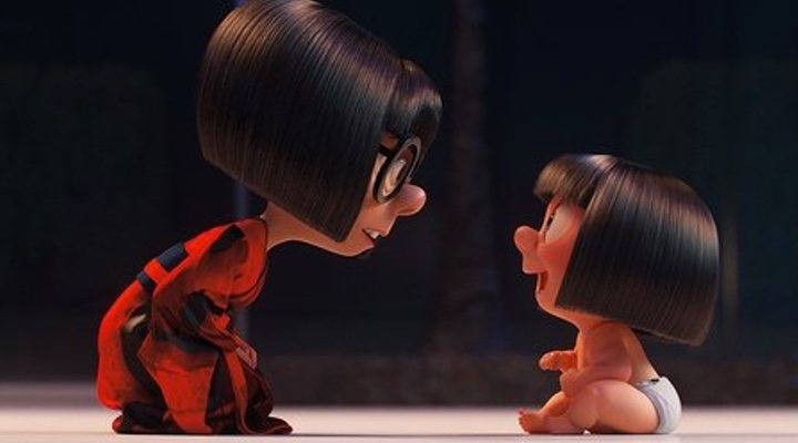  Imagen de Edna y Jack-Jack en 'Los increíbles 2'