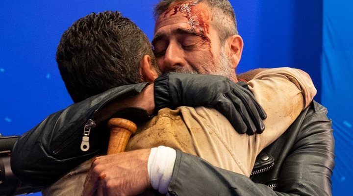  Andrew Lincoln y Jeffrey Dean Morgan en el set de rodaje de 'The Walking Dead'