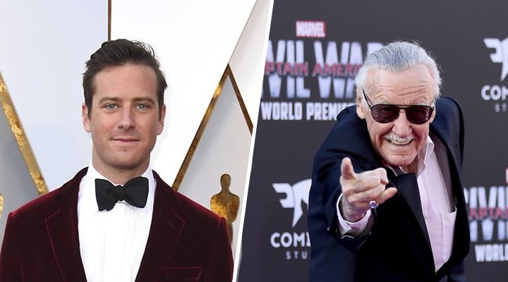 Armie Hammer en la alfombra roja de los Oscars; Stan Lee en la premiere mundial de 'Capitán America: Civil War'