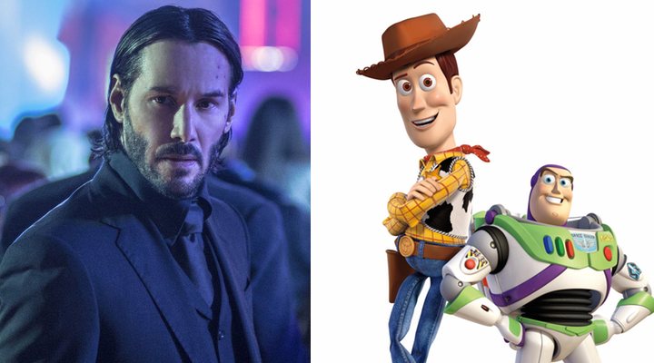  Keanu Reeves, Woody y Buzz Lightyear