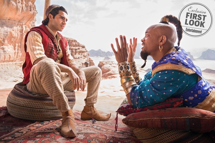  Mena Massoud y Will Smith en 'Aladdin'