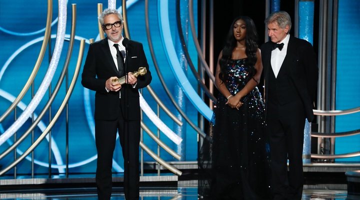 Alfonso Cuarón en los Globos de Oro 2019